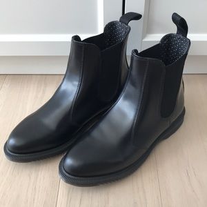 Black leather new never worn Flora boots